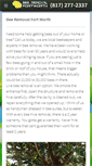 Mobile Screenshot of beeremovalfortworth.net